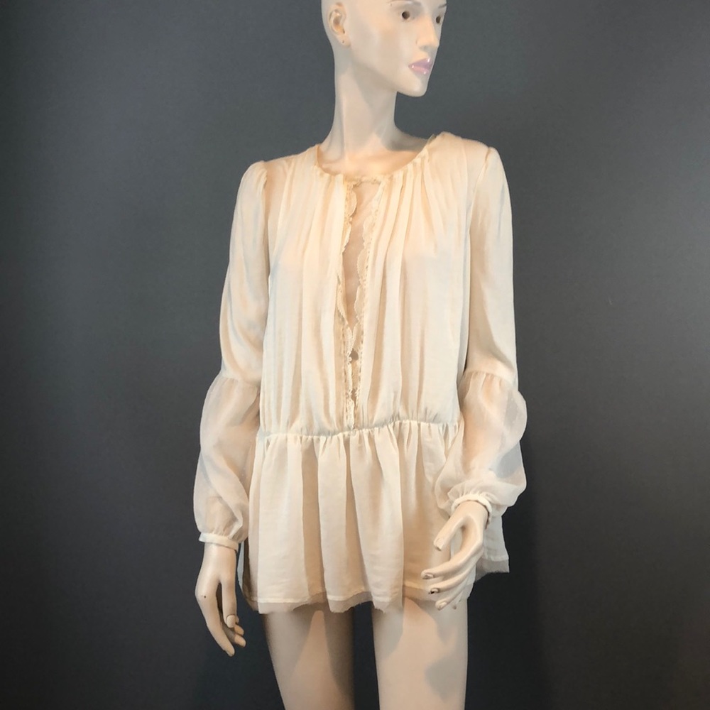 NWT Free People Romantic Ivory Top XS - Picture 3 of 8